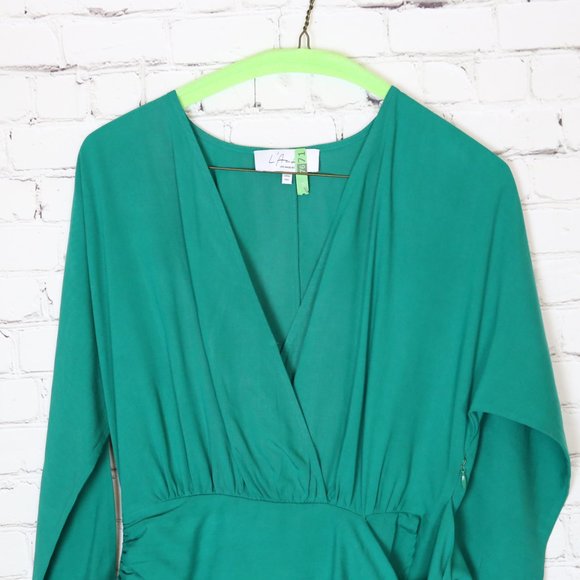 L'Academie The Lorriana Mini Dress in Green XXS - Picture 3 of 13